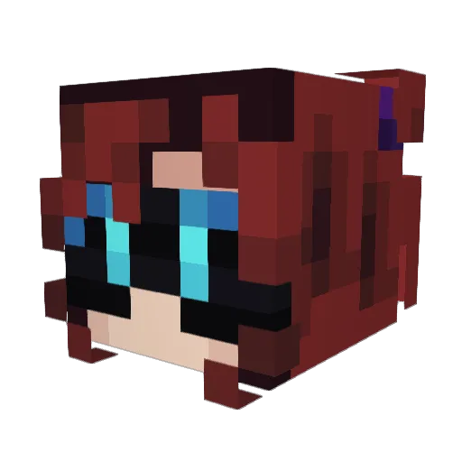 Lizalopod Minecraft avatar head, 3D render