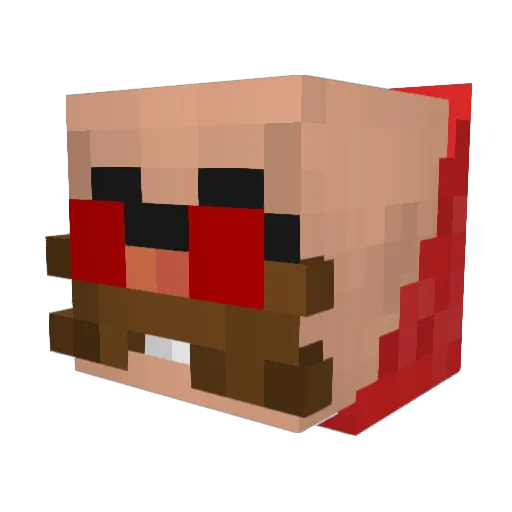 Lizanderr Minecraft avatar head, 3D render
