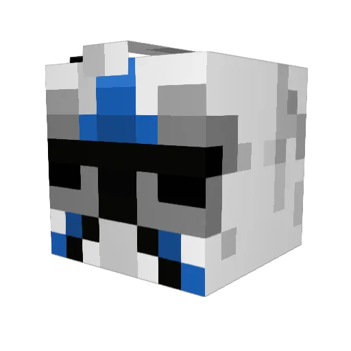 Lizard186 Minecraft avatar head, 3D render