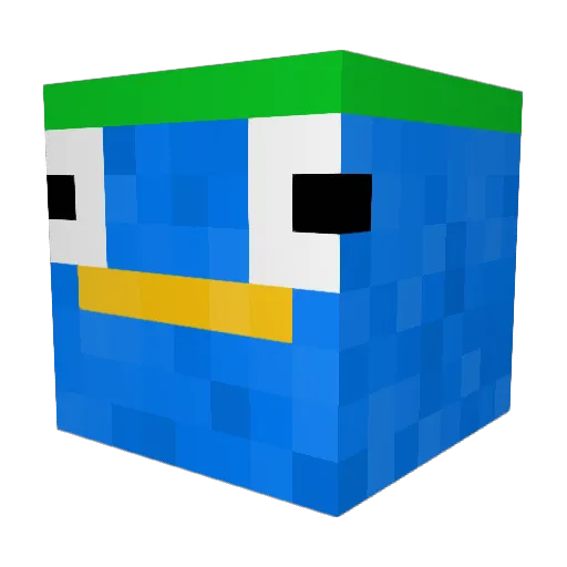 LizardBath Minecraft avatar head, 3D render