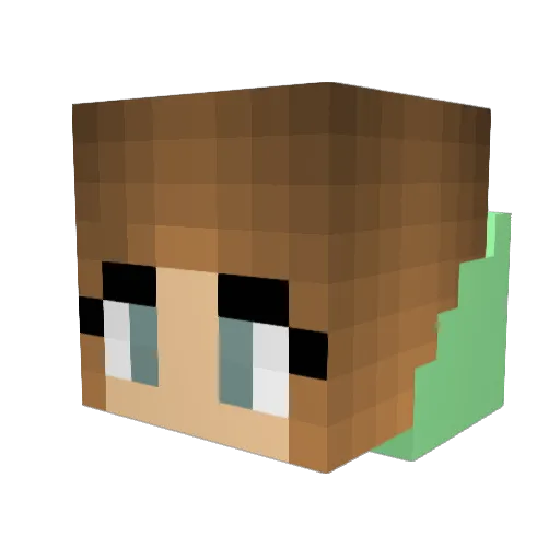 LizardBoss22 Minecraft avatar head, 3D render