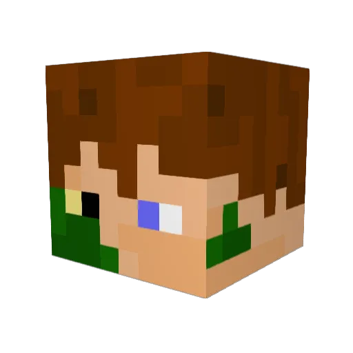 LizardFR Minecraft avatar head, 3D render