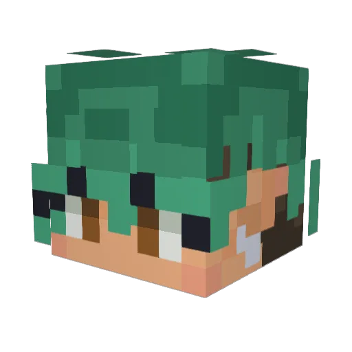 Lizard_Jade Minecraft avatar head, 3D render