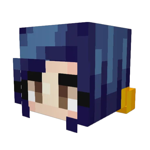 Lizards121 Minecraft avatar head, 3D render