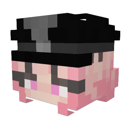 Lizatyz Minecraft avatar head, 3D render