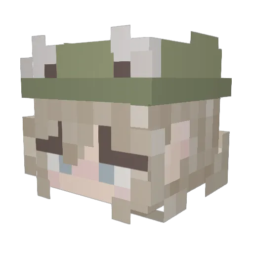 Lizbeth141 Minecraft avatar head, 3D render