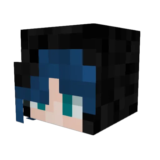 LizbethFangs Minecraft avatar head, 3D render