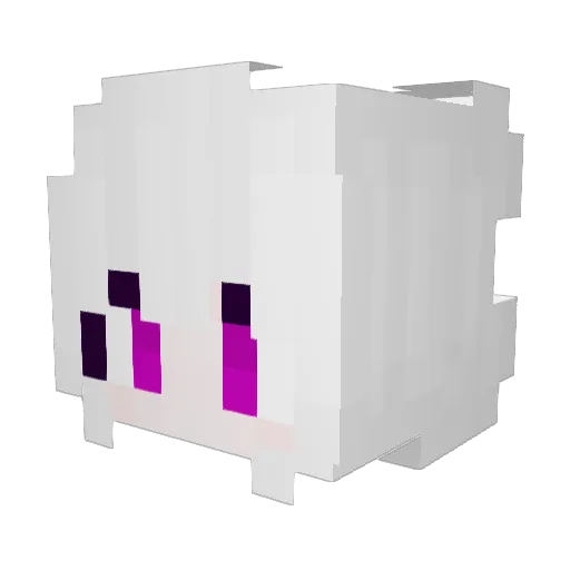 LizbethMieh Minecraft avatar head, 3D render
