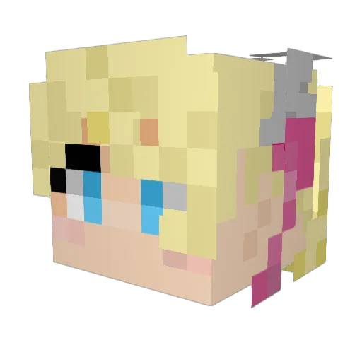 Lizbetha Minecraft avatar head, 3D render