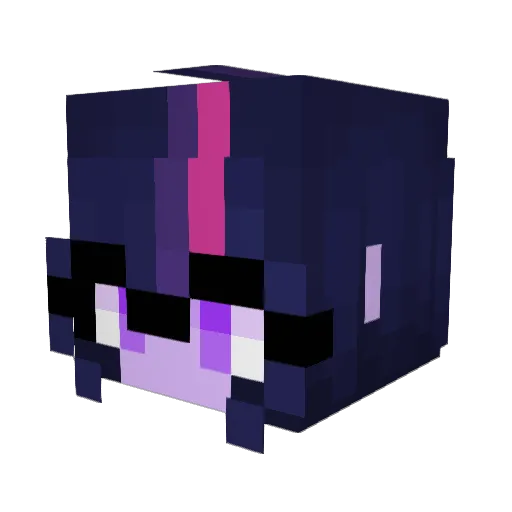 Lizbin Minecraft avatar head, 3D render