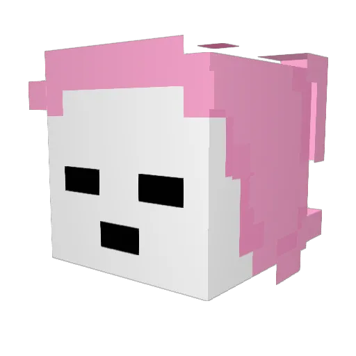Lizear Minecraft avatar head, 3D render