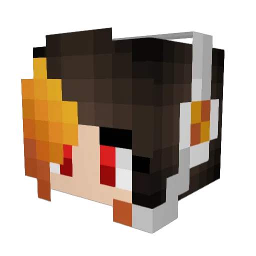 Lizentry Minecraft avatar head, 3D render