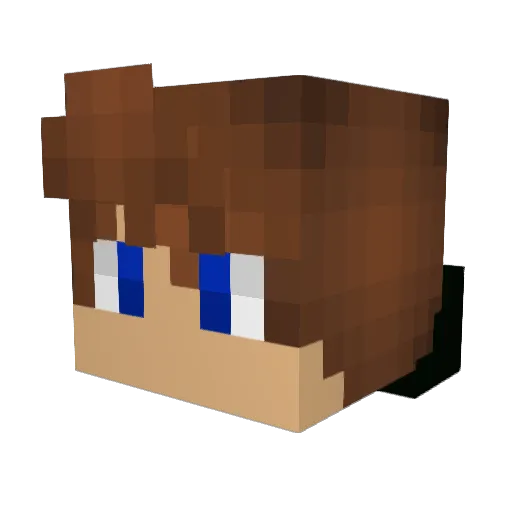 Lizex Minecraft avatar head, 3D render