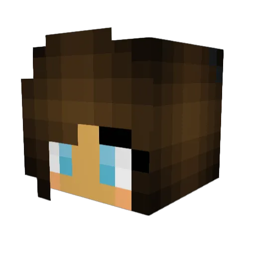 Lizeyy Minecraft avatar head, 3D render