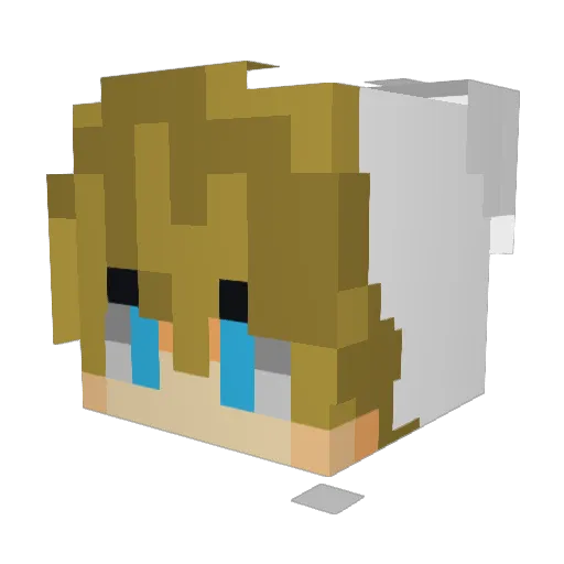 Lizi__ Minecraft avatar head, 3D render
