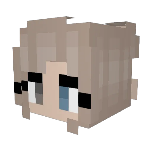 LizinkaB Minecraft avatar head, 3D render
