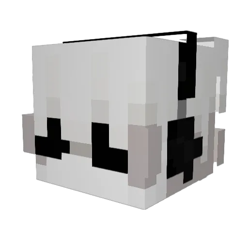 Lizitos Minecraft avatar head, 3D render