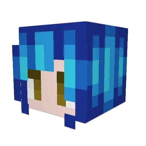 Lizplaysgames Minecraft avatar head, 3D render