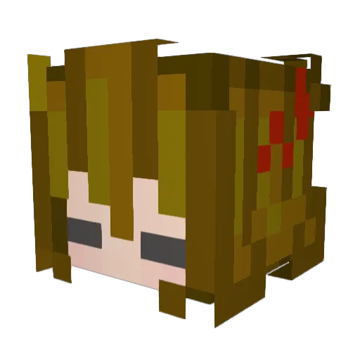 Lizxsy Minecraft avatar head, 3D render