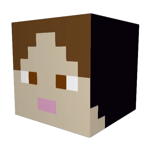 Lizy8499 Minecraft avatar head, 3D render