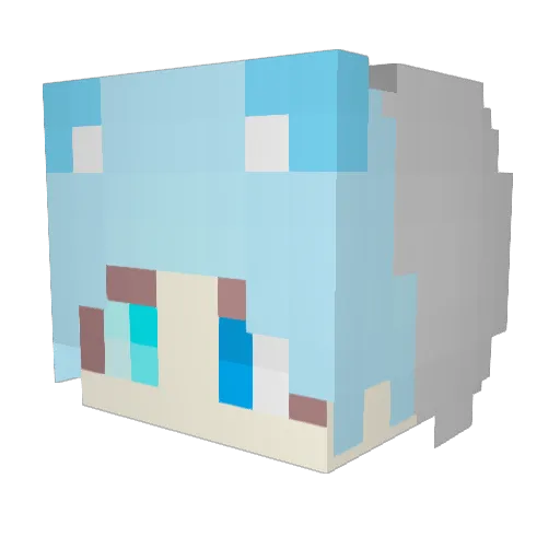 Lizyr Minecraft avatar head, 3D render