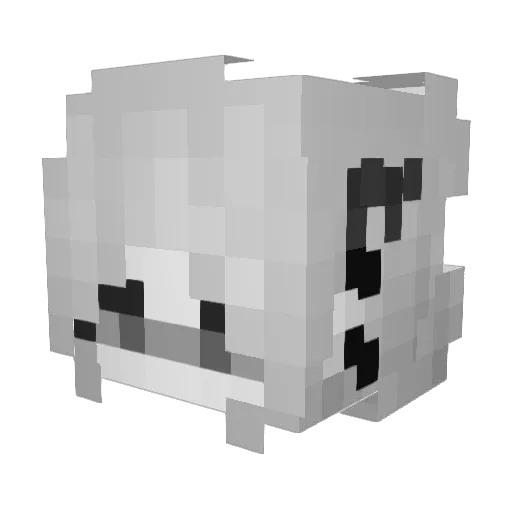 Lizysikplay Minecraft avatar head, 3D render