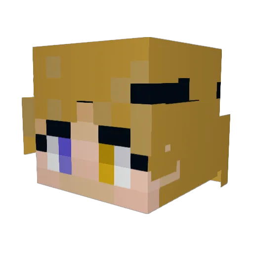 LizzForgotten Minecraft avatar head, 3D render