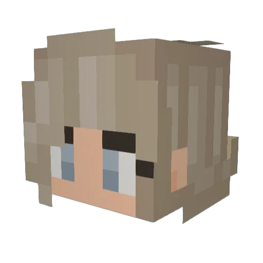 LizzIsMe Minecraft avatar head, 3D render
