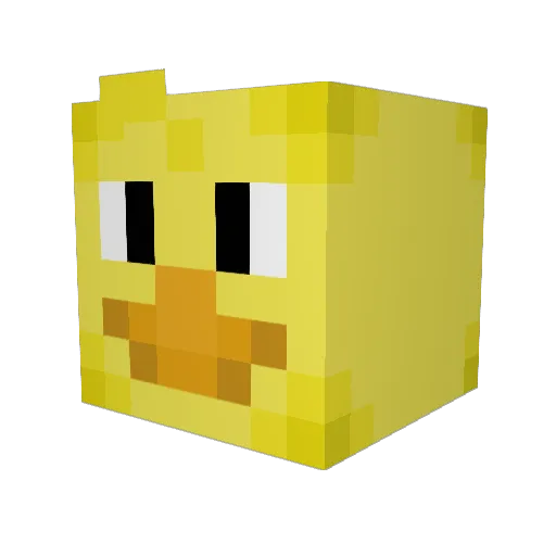 Lizz_A Minecraft avatar head, 3D render
