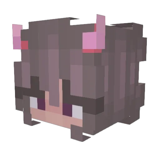 LizzaLiz Minecraft avatar head, 3D render