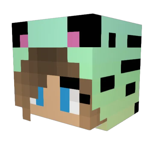 Lizzi1234 Minecraft avatar head, 3D render