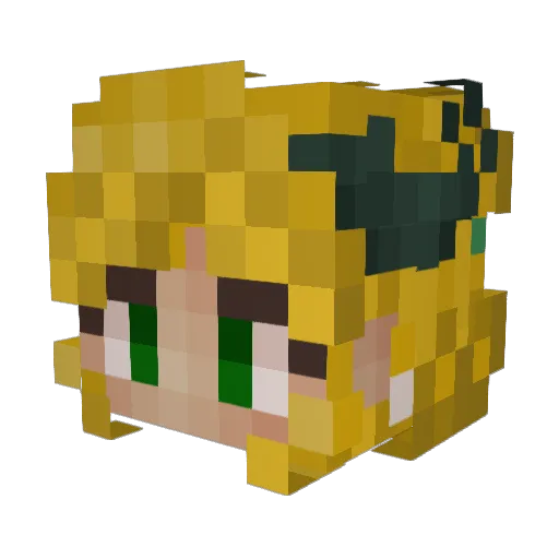 LizzieLaughs Minecraft avatar head, 3D render