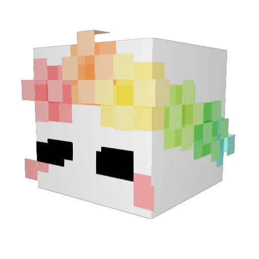 LizzieMarie Minecraft avatar head, 3D render