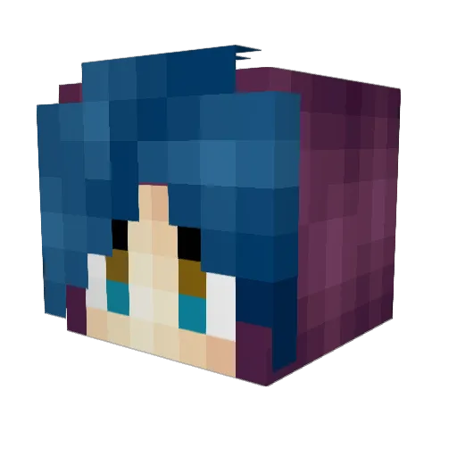LizzieRoze Minecraft avatar head, 3D render