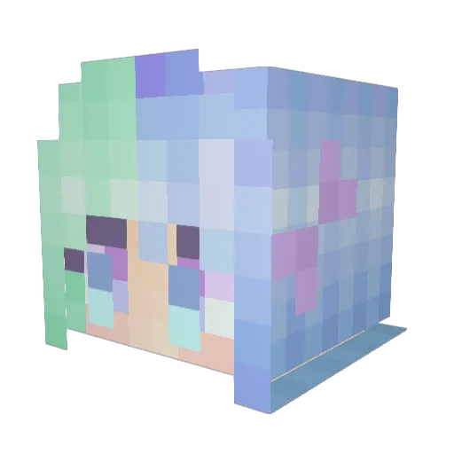 LizzieSerenity Minecraft avatar head, 3D render