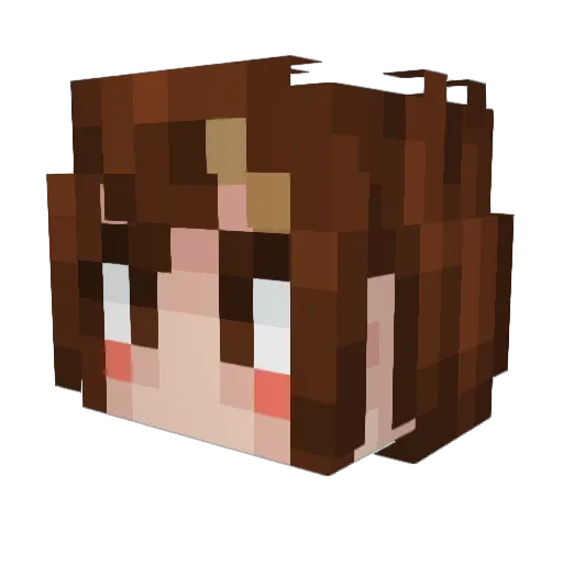 LizzieVC Minecraft avatar head, 3D render