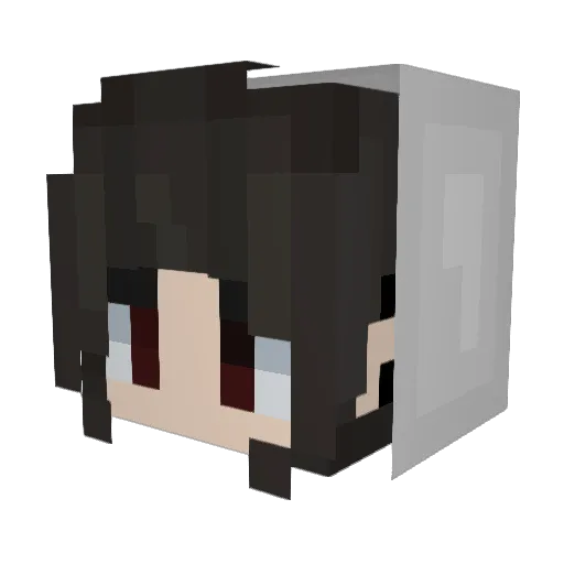 Lizzieeatbread Minecraft avatar head, 3D render