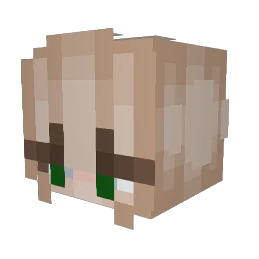 Lizzieeolson Minecraft avatar head, 3D render