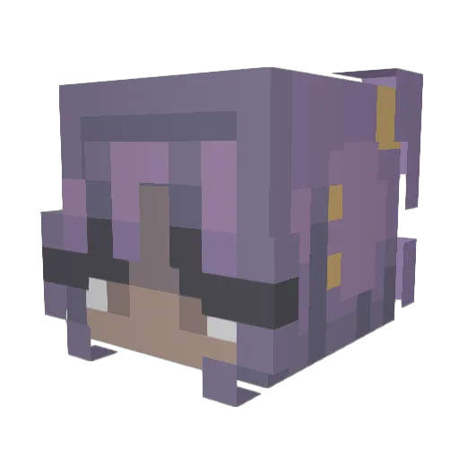 Lizziewo Minecraft avatar head, 3D render