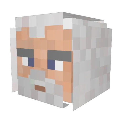 Lizzmaan Minecraft avatar head, 3D render