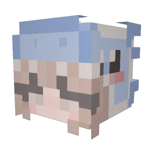 Lizzy0702 Minecraft avatar head, 3D render