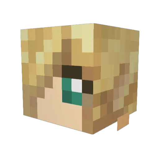 Lizzy444 Minecraft avatar head, 3D render