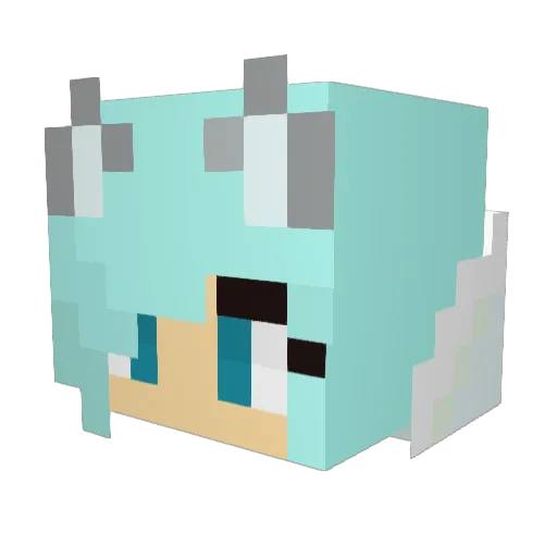 LizzyAC Minecraft avatar head, 3D render