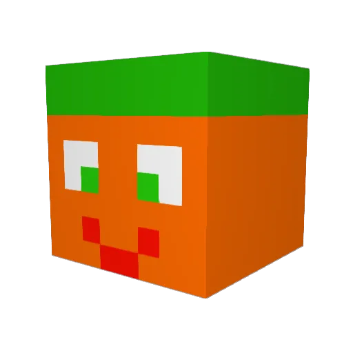 LizzyCarrot Minecraft avatar head, 3D render