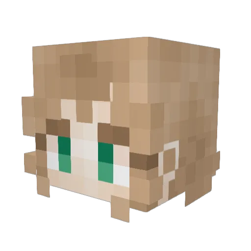LizzyD_ Minecraft avatar head, 3D render
