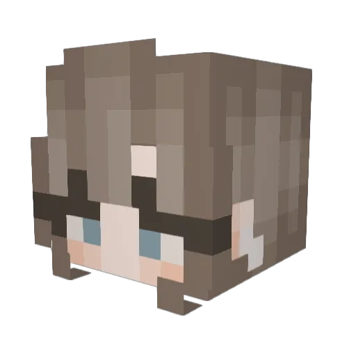 LizzyDumb Minecraft avatar head, 3D render