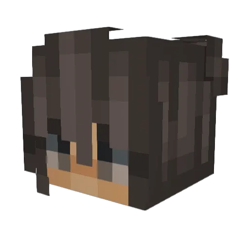 LizzyEllie Minecraft avatar head, 3D render