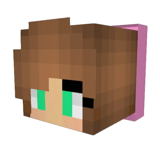 Lizzybliz Minecraft avatar head, 3D render