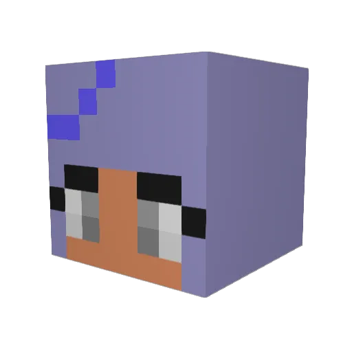 Lizzyebbbbb Minecraft avatar head, 3D render