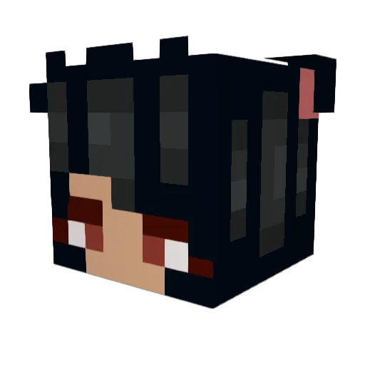 Lizzyroki Minecraft avatar head, 3D render